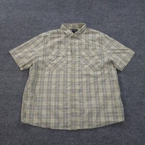 Alaskan‎ Hardgear Shirt Mens 2XL Tan Plaid Sockeye Hiking Fish Camp Outdoors
